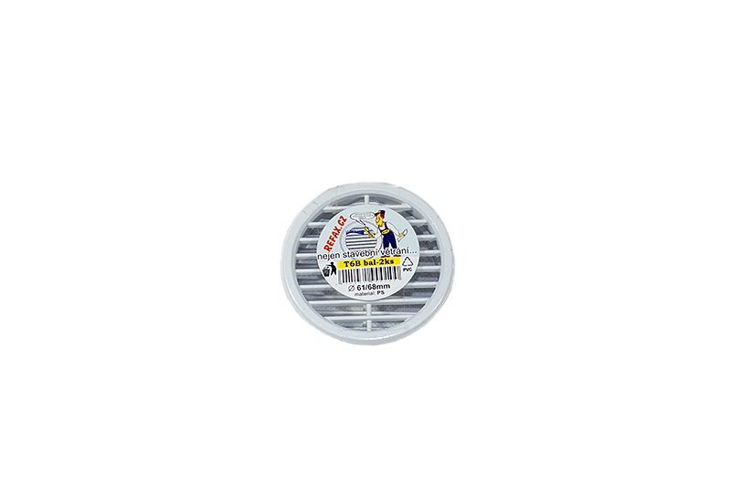 Mřížka ventilační PVC kulatá bílá D80 mm