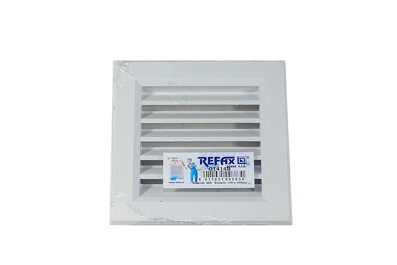 Mřížka ventilační PVC hranatá bílá 204 x 230 mm - univerzální A
