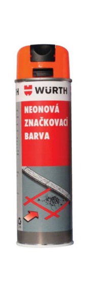 Značkovací barva NEON stěna - červená 500 ml