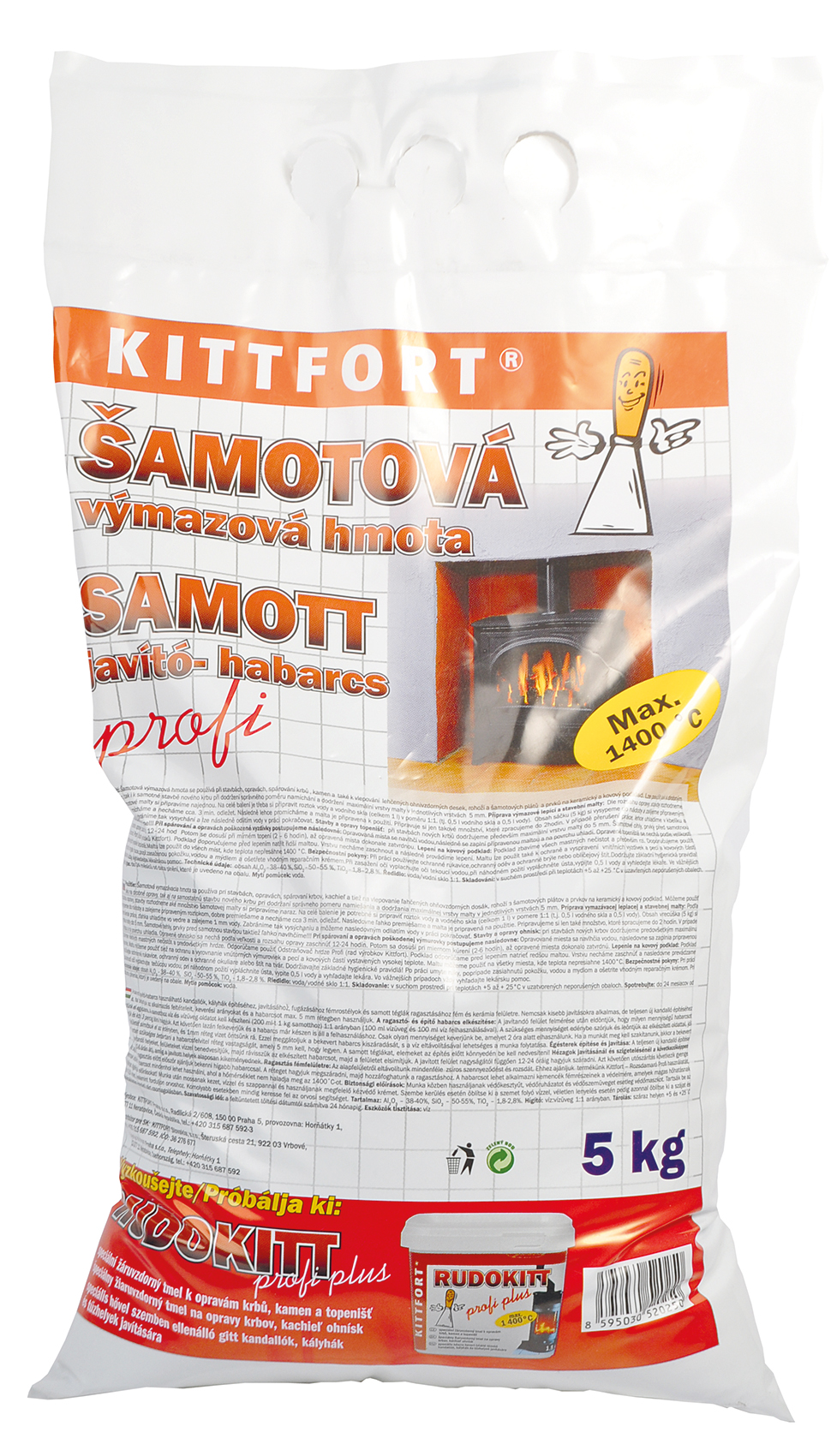 Kittfort Šamotová výmazová hmota 1 kg